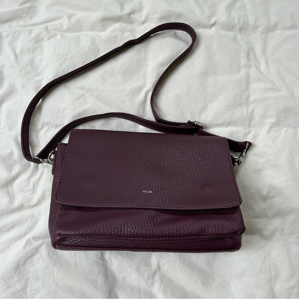 Colab Pebbled‎ Plum Crossbody Bag